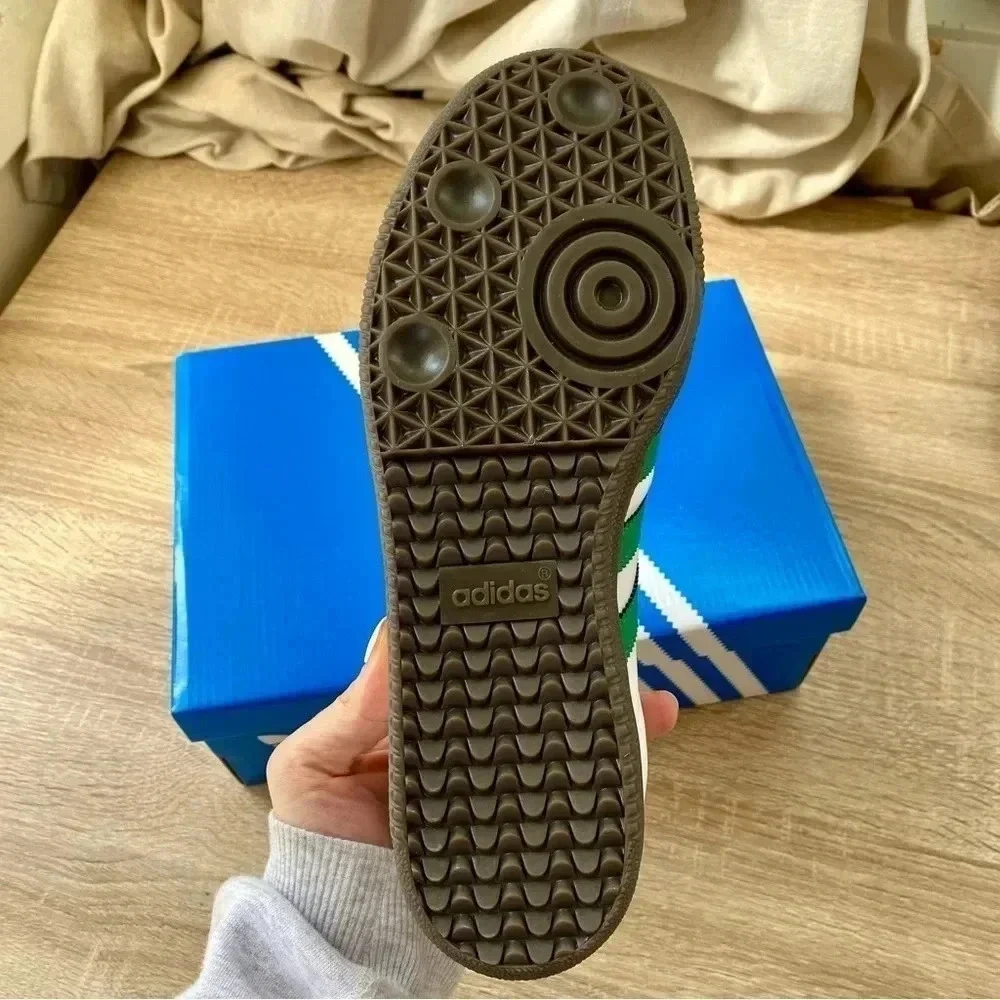 New Adidas Samba OG Sneaker Shoes White Green Gum Womens 7 - Picture 7 of 9